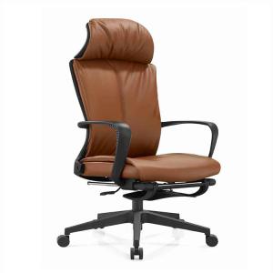 129cm Leather Reclining Desk Classic Executive Chair 170 Degree Ergonomics
