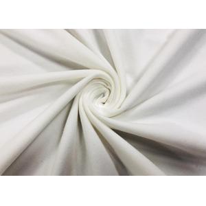 210GSM Weight Brushed Knit Fabric 82% Polyester Warp Knitting White Color