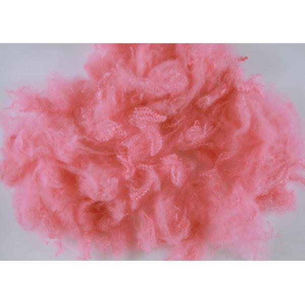 Pink Recycled Polyester Staple Fiber For Nonwoven Carpet Rugs Mattress Fabric