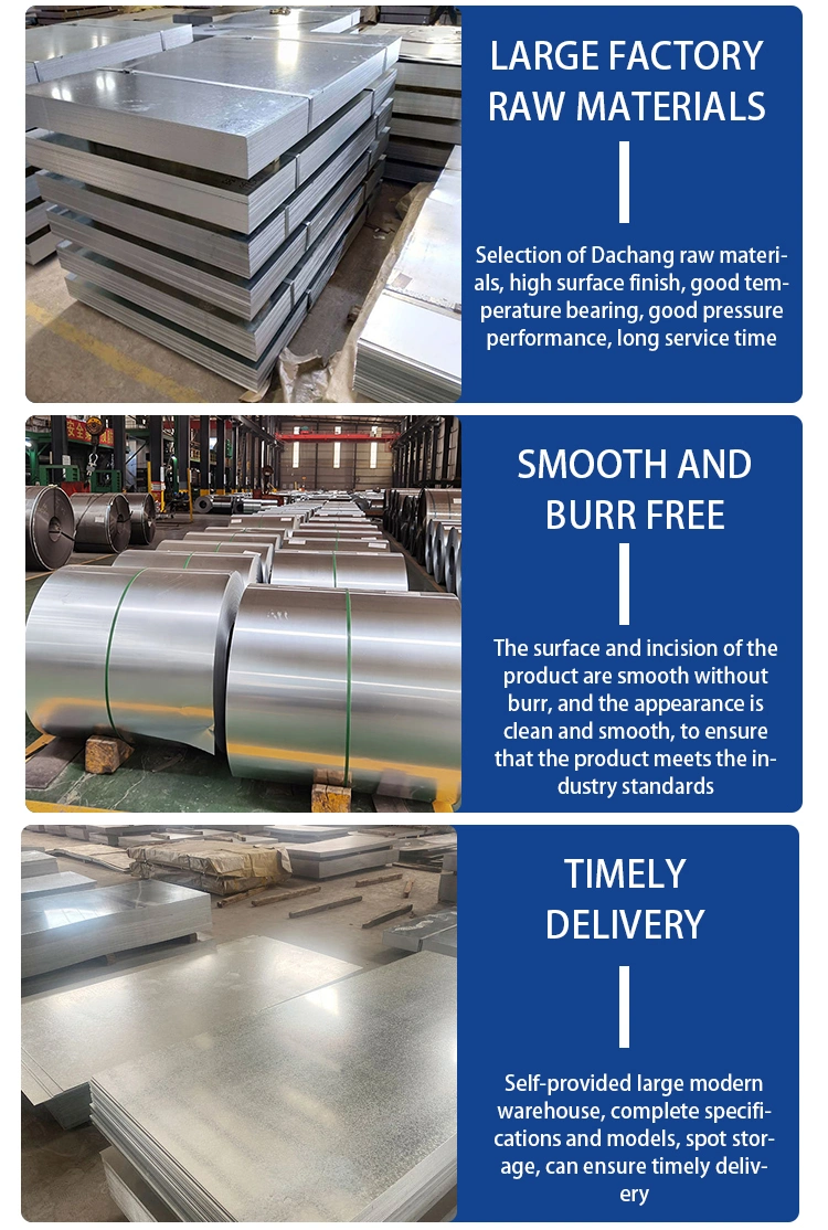 Flat Sheet Zinc Coated Steel Coil with Zn Coating 40-200g/m2