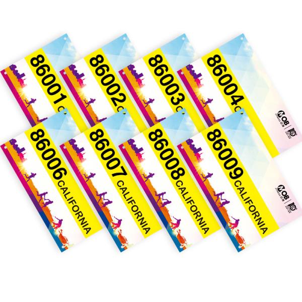 Buy Identification Tyvek Race Bibs For Running Events Printable Tearproof at wholesale prices