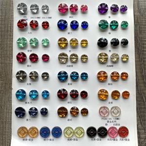 2Holes Rhinestone Diamond decorative crystal acrylic buttons for garment