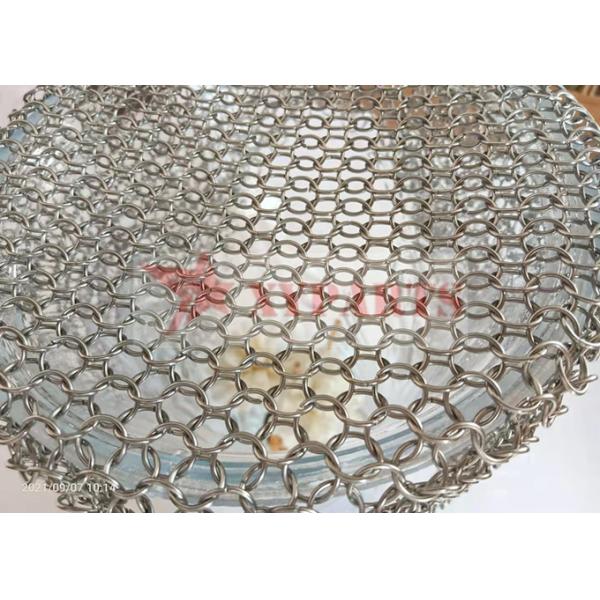 Stainless Steel Welded Chain Mail Ring Metal Mesh Curtain For Screen 1