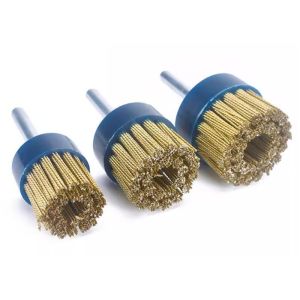 Floor Grinding Machine 75mm Diameter Knotted Brass Wire Disc Brush