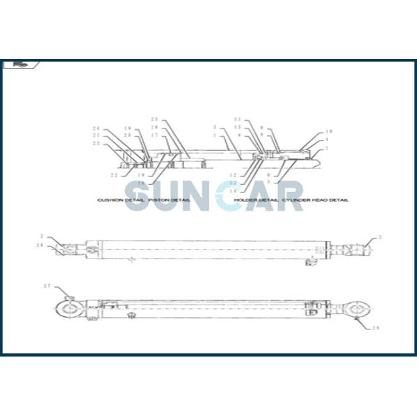Buy PY01V00050R300 Arm Cylinder Seal Repair Kit fits CNH CX55BMSR at wholesale prices