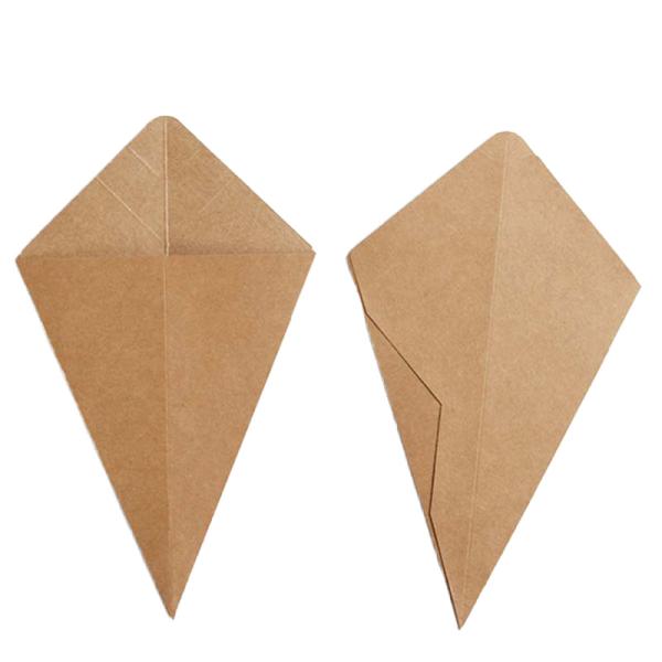 Kraft Paper Chips French Fries Boxes Take Out Containers Packaging For Pastries Charcuterie