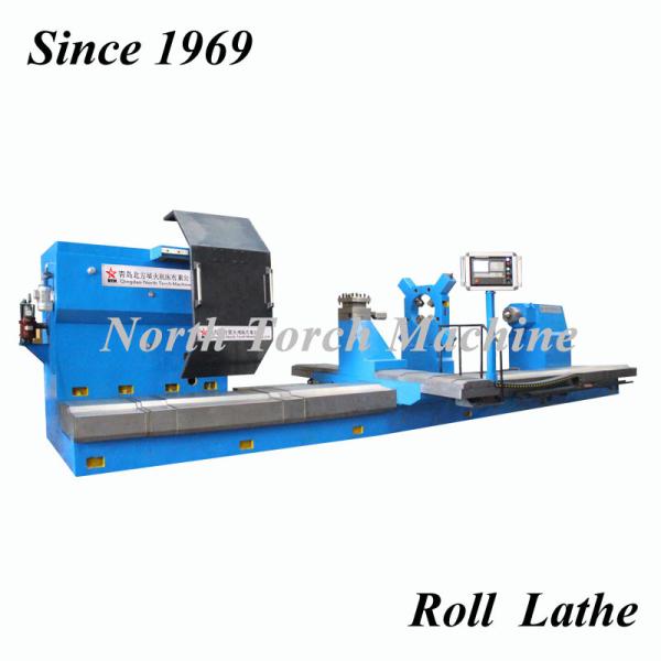 Buy Professional Steel Cnc Roll Turning Lathe Machine PLC Control Easy Operation at wholesale prices