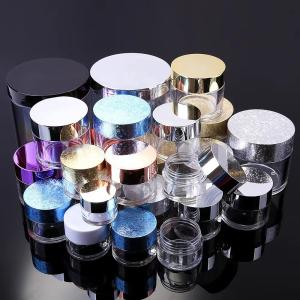 Quality Custom Designed Small 0.5oz 1oz 2oz Cosmetic Plastic Jar Acrylic Dipping Loose Powder Containers Jars With Color Screw Lids OEM for sale