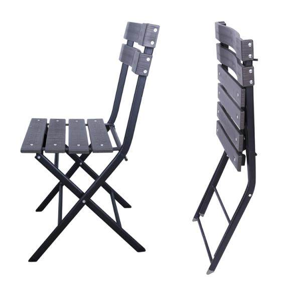 None Logo Outdoor Garden Patio Party Banquet Events Folding Portable Wood Grain Plastic Dining Chair