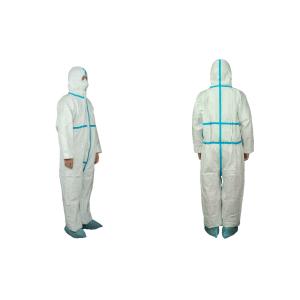 MDR CE Certified Disposable Type 4B / 5B / 6B Chemical Protective Coveralls S