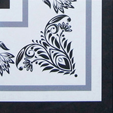 Grey Color Patterned Ceramic Tile 8 " X 8 " Modern Style Border Ceramic Tiles