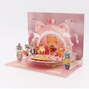 Happy Birthday Personalised Printed Cards 105x145mm White Cardboard 3D Pattern