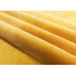 Dark Yellow Velvet Fabric Material 280GSM 92% Polyester Microfiber Velvet