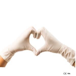 ODM White Breathable 100pcs/Box Disposable Latex Examination Gloves