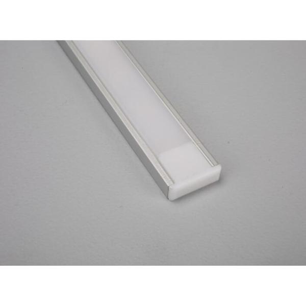 Recessed 0.5m LED Aluminum Profile Extrusion For Door Window , Silver Color
