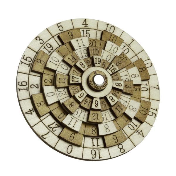 Buy Wooden Huarong Road Puzzle Turntable Spinning Puzzles Burning Brain Toy at wholesale prices