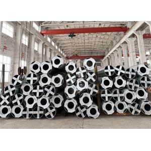 80FT Electric Power Pole Transmission Dodecagonal Galvanized Steel 5.0mm
