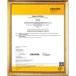 Guangzhou Rontex Nonwoven Technology Co. , Ltd. Certifications