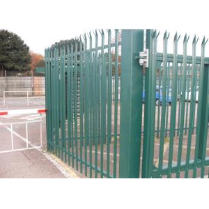 Customized Heavy Duty Palisade Fence Panels Curved Top W Shape