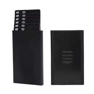 Portable 60*15*100MM Silver Anodized Aluminum Card Wallet With Customizable