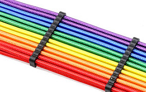 Rainbow Color Power Supply Cable Extension Cord PSU Braided Extension Cable Kits