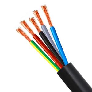 Copper PVC Flexible Electrical Wire 5x1.0mm2 Oxygen Free