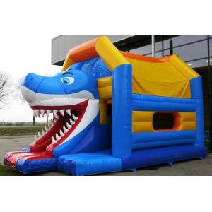 Quality Aframe Shark Blue Inflatable Combo Jumping Bouncer For Funny for sale