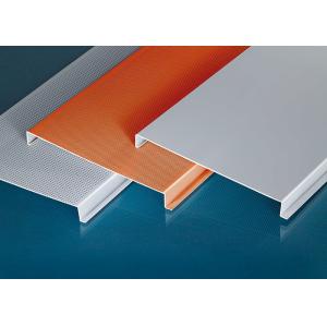 China Residential Linear Metal Strip Ceiling 300mm Width  Suspended False  H-Shaped on sale