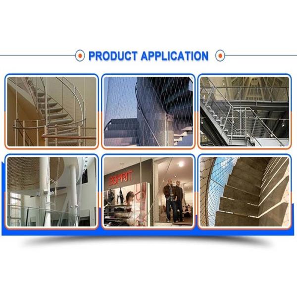 Customizable 2.5mm Wire Balustrade Cable Mesh 300x300mm Stainless Steel Rope
