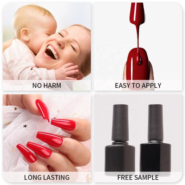 New Fashion Hot Sale OEM Available 2 In1 Color Matching Dry Fast Naturally Custom Logo Long Lasting Nail Gel Polish Set