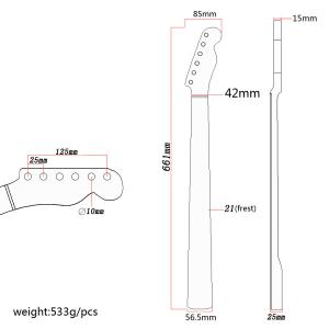 Maple Wood Guitar Neck Replacement