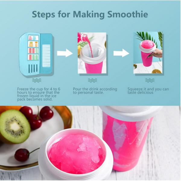 Lid DIY Slushie Maker Cup Magic Slushy Maker Squeeze Cup Summer Quick Frozen Cooling Smoothie Pinch Cup