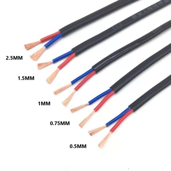JB/T8734.2012 1.5 Square 2-Core Power Plug Cable Wire Soft Cover Flexible Wire Copper Household