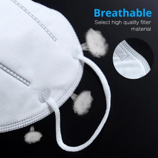 FDA CE N95 Medical Mask Non Toxic Non Irrating Low Breathing Resistance