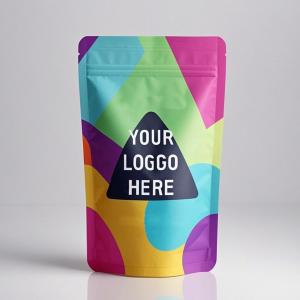 Custom Printed Stand Up Zipper Pouch for Food Packaging