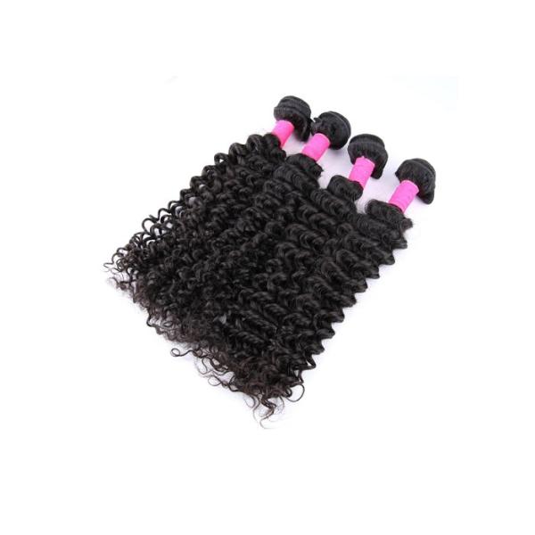 20 Inch 6A Virgin Brazilian Hair Deep Wave Style , Natural Brown / Black