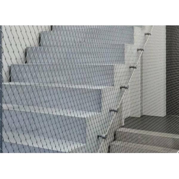 1.5mm Balustrade Cable Mesh Steel Rope Mesh With 50mm*50mm Opening