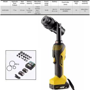 Electro Punch Tool Battery-operated Hydraulic Knockout Hole Puncher Steel Plate