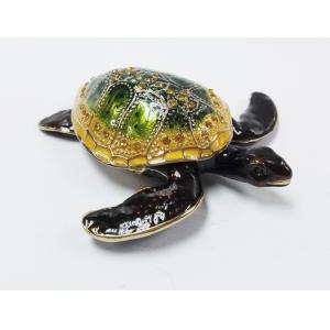 Metal turtle jewelry box bedside turtle enamel metal jewelry box