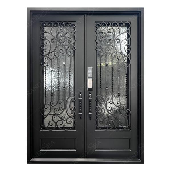 Modern Screen Main Entry Rod House Storm Security Black Single Double Modern