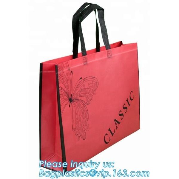 Laminated Non-woven Shopping Tote Promotional Non Woven Bag, Customized durable