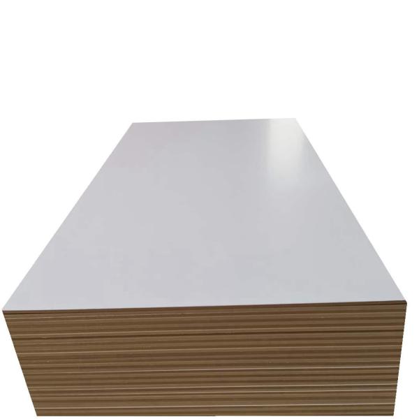 Buy Elegant White Melamine Mdf Sheets Wooden Furniture Board 1220*2440mm at wholesale prices