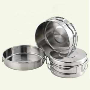 China Stainless Steel Material Outdoor Cookware Set For Camping on sale