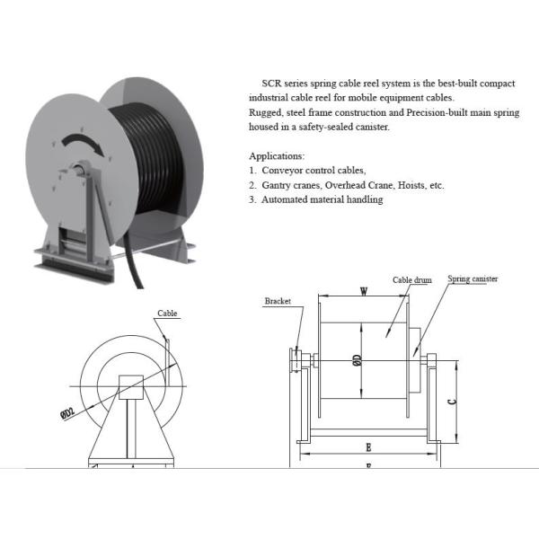 Mobile Equipment Cables SCR Series Crane Cable Reel System Overhead Crane Parts