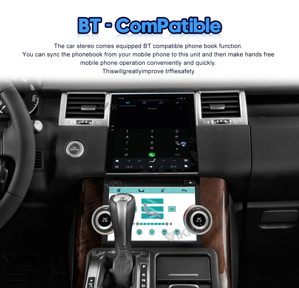 Viknav Car Radio For Range Rover Sport L320 ( 2011 2012 2013) 10.4'' Android Carplay GPS Navigation Multimedia Stereo