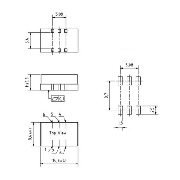 20MHz OX5021-EAE-1080-20M000 Oven Controlled Crystal Oscillator SMD6 No Lead