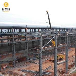 Custom Prefab Steel Warehouse With Sandwich Panels / Sliding Doors