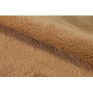 Brushed rabbit hair coated braided with solid suede composite fabric