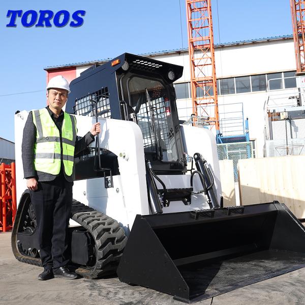 Buy Mini Hydraulic 1 Ton Wheeled Skid Steer Loader For Roadwork High Performance at wholesale prices