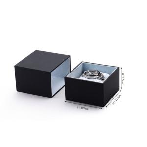 China Elegant Black Leatherette Paper with Suede Pillow Gift Boxes Packing Bead Bracelet Bangle for watch on sale
